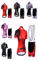 2020 Jersey de bicicleta SET Women Cycling Jersey Bib Shorts Girls Mountain MTB Bicycle Suits Maillot Ropa Ciclismo Tops Bottom Ladies7875989