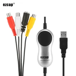 카드 EZCAP 170 USB 2.0 HD 비디오 캡처 카드 TV DVD VHS DVR 레코더 Grabber 변환기 아날로그 비디오 오디오 To Windows 10