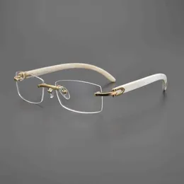2024 جديدة عالية الجودة مصممة فاخرة جديدة من Sunglasses Kajia Series Men Natural Ox Natural Angle Lens Lens Proizing Frame بدون إطار