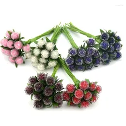 Dekoratif Çiçekler Simüle Çilek Berry Sevgililer Günü Yapay Çiçek Hediye Kutusu Cam Boncuklar Atomize