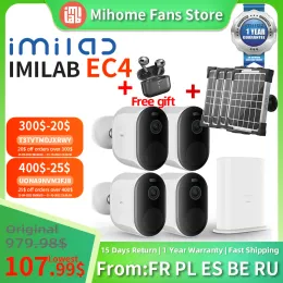 System IMILAB EC4 Solar Surveillance Camera Kit Outdoor Wifi 4MP IP Smart Home Wireless CCTV Video Webcam IP66 Waterproof Battery Cam