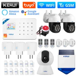 Kits corina w181 alarmsysteem wifi gsm alarmes kit smart home kit tuya smart ondersteuning Alexa Motion Sensor Detector ao ar livre sirene solar sirene