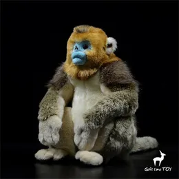 Goldener Affe Anime niedliche Plushie geschnittene Plüschspielzeug lebensee Tiere Simulation Stoffed Puppe Kawai Geschenke 240325