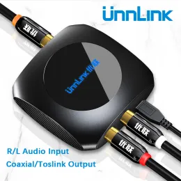 Конвертер Unnlink Аналогом цифрового аудио преобразователя 96 кГц 2RCA в SPDIF Optical Toslink Coaxial для Soundbar Dishaer Усилитель Subwoofer