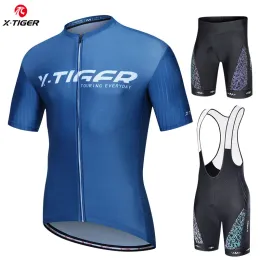 Sets Xtiger Cycling Trikot Set Summer Herren -Radsport -Set MTB Bicycle Clothes Antiuv Reiten Kurzarm Sportswear Bike Shorts Anzug