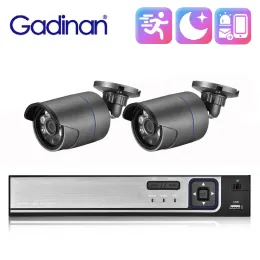 نظام Gadinan CCTV Camera System 5MP HD VIDEO VIDEO Surveillance Audio Audio Audio KITS POE NVR Outdoor Absor