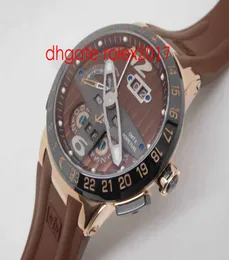 MEN039S Asia 23J Automatisk Watch Brown Ratten med siffror Markers Metallic Bezel 18K Rose Gold Thick Plated Movement Men09200418