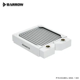 Cooling BARROW 28mm Thick Copper 120mm White Radiator Computer Water Cooling Liquid Exchanger G1/4 Threaded Use for 12cm Fans Dabel28a