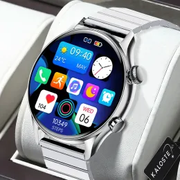 Zegarki Casual Smart Watch Man Full Touch Screen Bluetooth Call Custom Watch Faces Informacje o muzyce