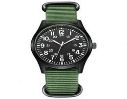 필드 시계 NATO 스트랩 24 시간 전시 일본 석영 운동 42mm 다이얼 74403083882321