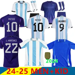 2024 Argentine Jersey Copa America Messis Maradona Argentino Football Shirts Kids Kit Player Version