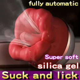 1PC W pełni automatyczny język ssący usta urządzenie masturbacja urządzenia do ładowania masażera dla kobiet dorosłych zabawki seksu wibratorowy silikon 240401