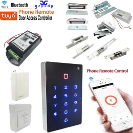 Satser WiFi Tuya Remote App Outdoor Lock Controller Ställer in vattentät 125KHz RFID -kort Fullt telefondörråtkomstkontrollsystem