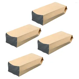 Nehmen Sie Container Kraft Paper Bags 100pcs Lebensmittel Mittagessen im Einzelhandel Einkaufstasche Brauner Sack für Tee getrocknete Obst Kaffeperlen Brot Aufbewahrung