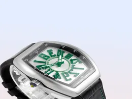 ABF New Crazy Hour Vanguard CZ02 자동 기계식 3D Art Deco Arabic Dial V45 Mens 시계 PVD 블랙 스틸 케이스 가죽 영원 2546999