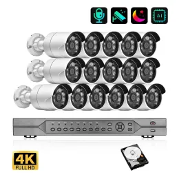 System H.265 16CH 8MP POE NVR CCTV System Kit 4K Ultra HD IP Camera Outdoor Waterproof Color Night Vision P2P Vidio Surveillance Set