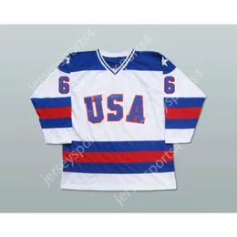 GDSIR Custom 1980 Miracle on ICE Team USA Bill Baker 6 Hockey Jersey Nuovo Top E-M-L-XL-XXL-3XL-4XL-5XL-6XL