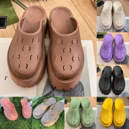 Fashion Designer Slippers with Platfore Silica Gel Hollow Toe Slippers Women Men's Summer Shoes 19239