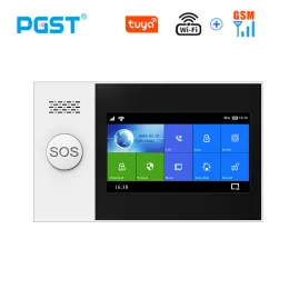 Intercom Wireless WiFi GSM Home Burglar Security Alarm System SMS TUYA Smart Life App Control con kit di allarme touch screen a 4,3 pollici