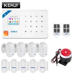 Комплекты Home Security Adarm Host Host Remote Control Kerui W18 Wi -Fi Wireless GSM System System Eas Kit Home Security Alarm Alarm с сиреном