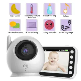Bildskärmar trådlös färg smart baby monitor med kameraövervakning barnflicka kamera säkerhet elektronisk babyphone gråt bebisar utfodring