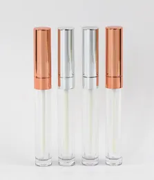 Round Rouse Gold Silver 65ml Lip Gloss Tubes Container بالكامل ملصق خاص بالشفير.