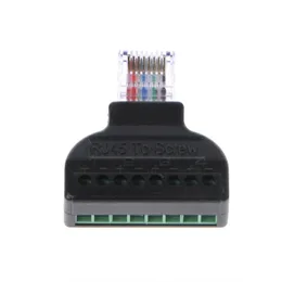 2024 ESCAM RJ45 Ethernet Male a 8 pinos Adaptador de parafuso AV ADAPTOR DO TERMINAL Adaptador Block Plug para câmera CCTV1.Conversor adaptador para CCTV