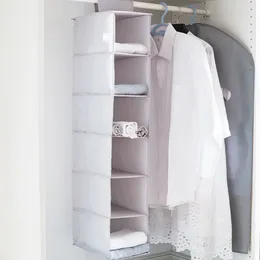 Depolama torbaları 6 katmanlı katlanır asma çanta yıkanabilir sütyen iç çamaşırı organizatör kıyafetleri sundies ev yatak odası