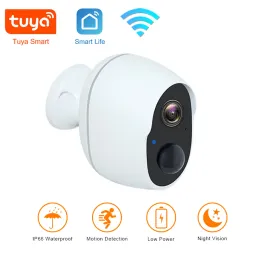Leser Tuya Smart Life 1080p IP65 Outdoor Wireless Batterie Kamera wiederaufladbarer Akku 6000mah WiFi IP Überwachung Sirene Alexa Google