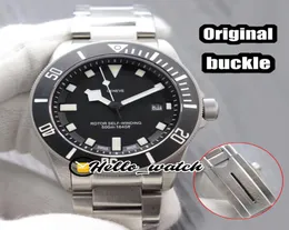 New 41mm 25600TN 25600 Black Dial Automatic Mens Watch Black Bezel Original Bucklet Stainless Steel Bracelet Sport Watches Hellow9866405