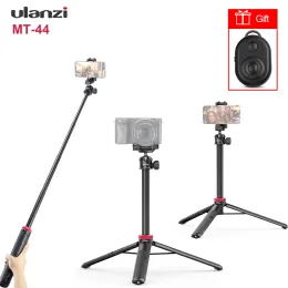 Monopods ulanzi Mt44 Extend Stripod Stand Selfie Stick с 360 ° вращающейся шариковой головкой для смартфона Vlog Vlog Live Streaming Video Reco