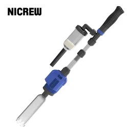 Tillbehör Nicrew 3 i 1 Electric Aquarium Siphon Gravel Cleaner Water Filter Aquarium Washer For Fish Tank Cleaner Aquariums Accessoarer