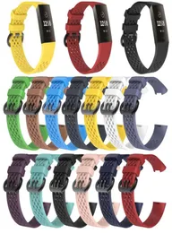 Ersättning Rem armband mjuk andningsbar silikon klockband handledsrem för fitbit laddning 3 band laddning 3 fitness hjärtfrekvens SM2522814