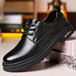 Casual Shoes Męska skóra do pracy bez poślizgu heren schoenen sapatos masculinos chaussures homme zapatos para hombres