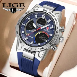 Lige Top Brand Military Watch Sportuhren für Mann 50Bar wasserdichte digitale Dual -Display -Armbanduhren Männer 2024 Relogios 240327