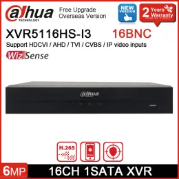 Gravador dahua 16ch dvr xvr5116hsi3 wizsense cyfrowy rejistrador wide max wsparcie 6mp kamera ip i 5mp kamera hdcvi wykrywanie twarzy i r