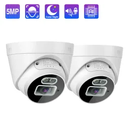 Kamery Techage H.265 Smart AI Poe Camera Kolorowa noktowi wizja Twoway Audio Record Indoor Dome Camera do zestawu nadzoru bezpieczeństwa