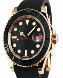 Wysokiej jakości mężczyźni zegarek 116655 Gumowy pasek ceramika ramka szafirowa automatyczna mechinacal Na rękę na rękę męskie zegarki modowe WRIS1315583