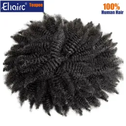 Toupees Toupees Foxtail Curly Hair Q6 Base For Black Men Afro Human Hair Toupee Breathable Male Hair Prosthesis 7" Male Exhuast Systems