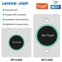 Tillbehör Tuya App WiFi Access Control Door Switch Exit -knapp Notouch Gate Open Mobiltelefon Fjärrkontroll Touchless induktionsomkopplare