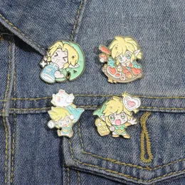personaggi anime fumetti giapponesi Pin Pin simpatico film anime giochi di gambi di smalto duro raccolta battitori per cappello da zaino con spallata da zaino in metallo