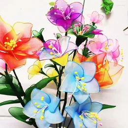 장식용 꽃 400 조각 인공 꽃 암술 자수 스크랩북 웨딩 파티 홈 장식을위한 DIY 수술 더블 헤드 DIY 수술