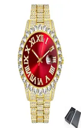 Armbanduhren Full Diamonds Fashion Quartz Watch Men Eized Luxury Classic Designer Silber Edelstahl Herren Uhren Hip Hop R9778025