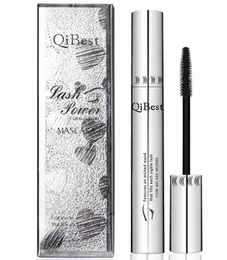 Qi Bushy Mascara Waterproof NonSmudge Silicone Brush 3d Colossal Black Mascara Fibre Eye Makeup Silver Tube1013925