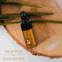 Garrafas de armazenamento garrafa de frasco de vidro 1ml 2ml 3ml 5ml amostra de gotas de gotas de Óleos essenciais Perfumes Dispensador de química Recipiente