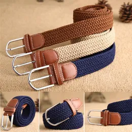 Bedding Sets High Quality Fashion Belt Canvas Braided Belts For Women Men Pin Buckle Woven Stretch Waist Strap Jeans Cinturon Mujer