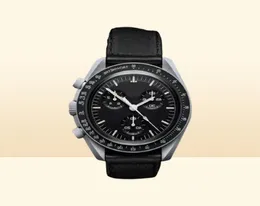 Biyokeramik Erkek Moonswatch Quartz Saatler Tam Fonksiyon Kronografı Merkür 42mm Naylon Lüks Mars Watch Limited 9797944