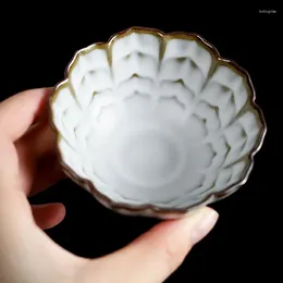 Filiżanki spodki Ruyao biała herbata Puchar Big Pinming Teacup Lotus Master Bowl Akcesoria Dekorowanie domu