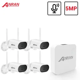 Sistema ANRAN 5MP Video Surveillance Sistema Mini NVR CCTV wireless Sistema PTZ Sicurezza esterna Sistema Sistema Record audio APP Controllo