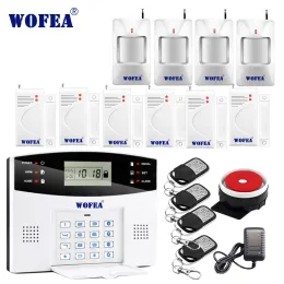 Kits 106 Zone LCD GSM alarm system with Voice Prompt two way intercom home security burglarproof